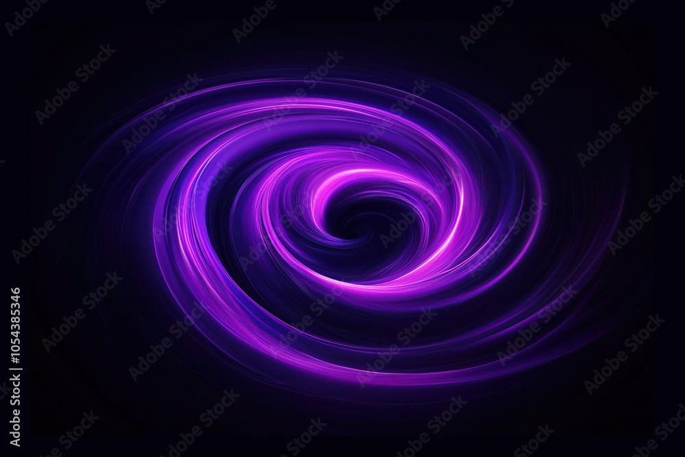Bright glowing neon rotating swirl, black background., galaxy space concept Bright glowing neon rotating swirl, black background., galaxy space concept
