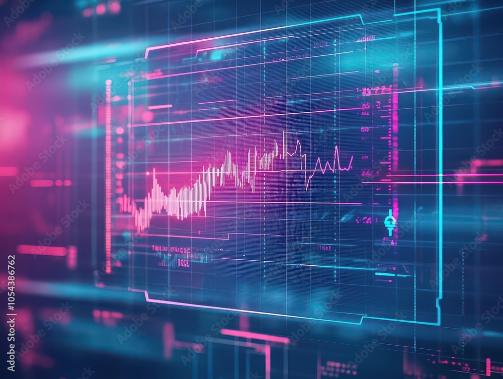 Tension readouts, holographic graphs, calm yet intense futuristic setting, neon edges Tension readouts, holographic graphs, calm yet intense futuristic setting, neon edges