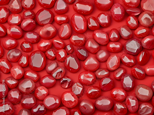 Ruby gemstones scattered For graphic design resource