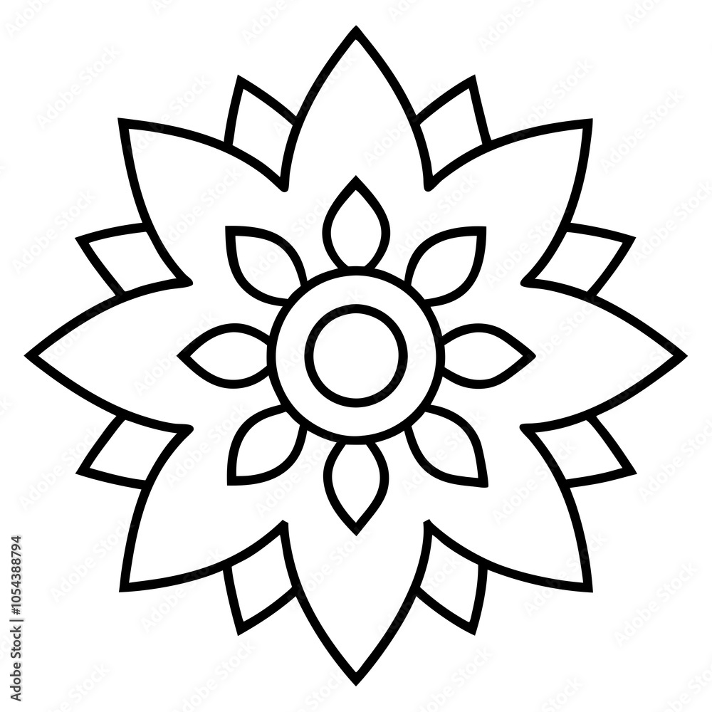 Elegant Indian Mandala Art Vector Icons for Designers Elegant Indian Mandala Art Vector Icons for Designers