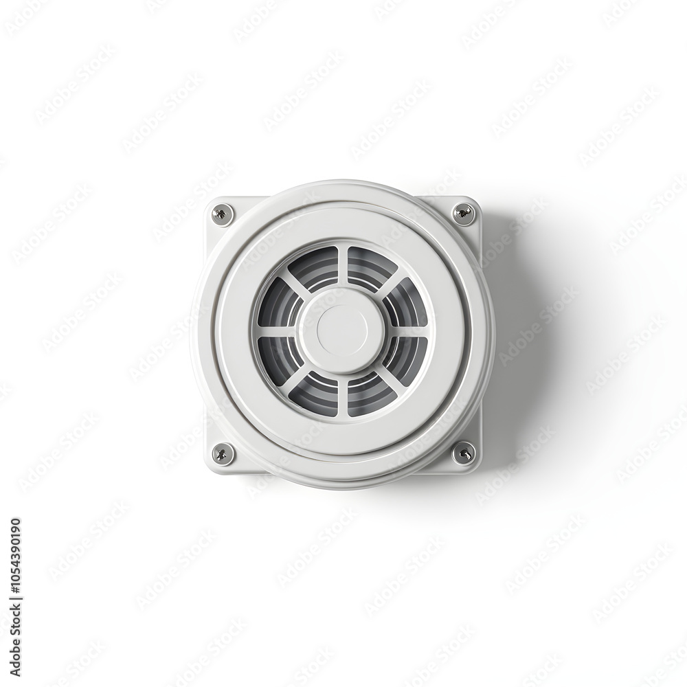 Fototapeta premium Fire Alarm on white background. Generative AI