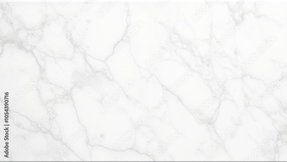 Obraz premium Elegant white marble wall with gray veining glossy finish reflecting light