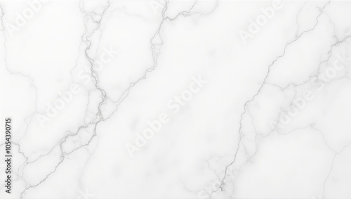 Elegant white marble wall with gray veining glossy finish reflecting light