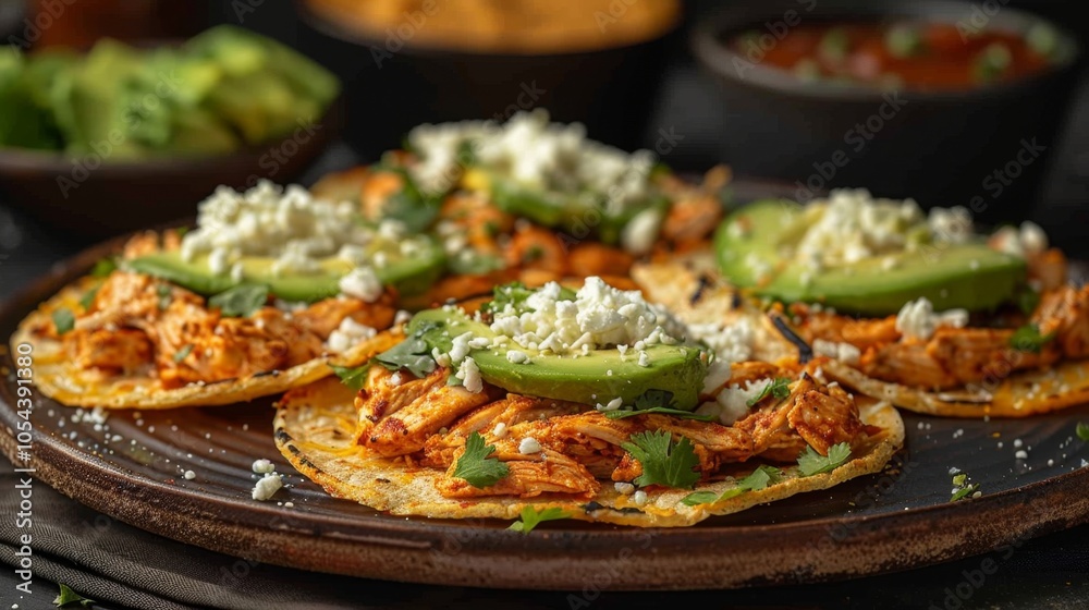 Delicious Chicken Tacos with Avocado, Cotija Cheese, and Cilantro Delicious Chicken Tacos with Avocado, Cotija Cheese, and Cilantro
