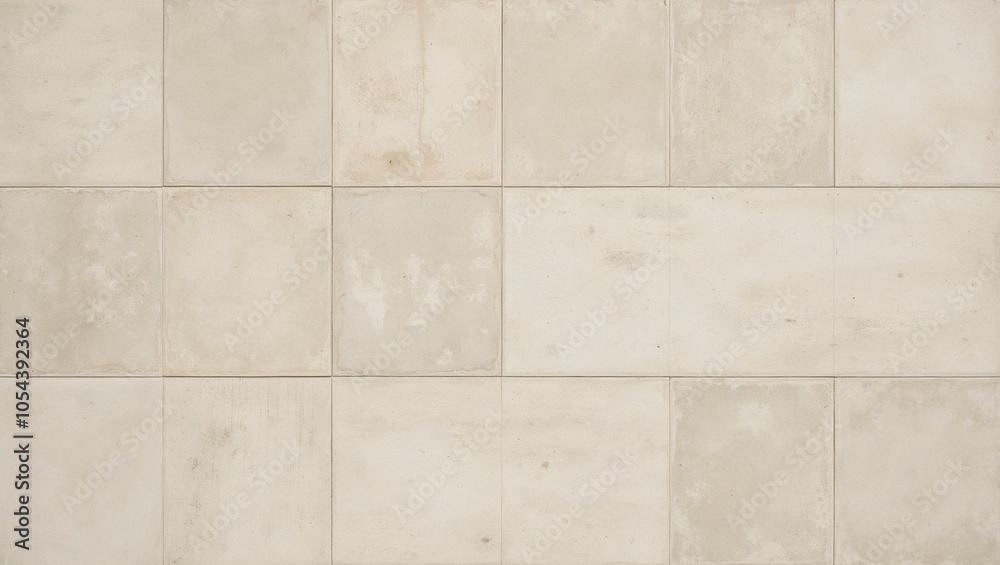 Naklejka premium Serene minimalist wall with smooth limestone blocks in light beige