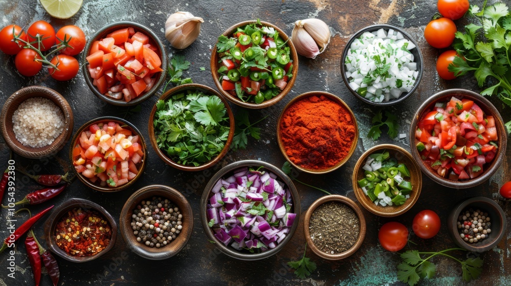 Fresh Ingredients for Homemade Salsa Fresh Ingredients for Homemade Salsa