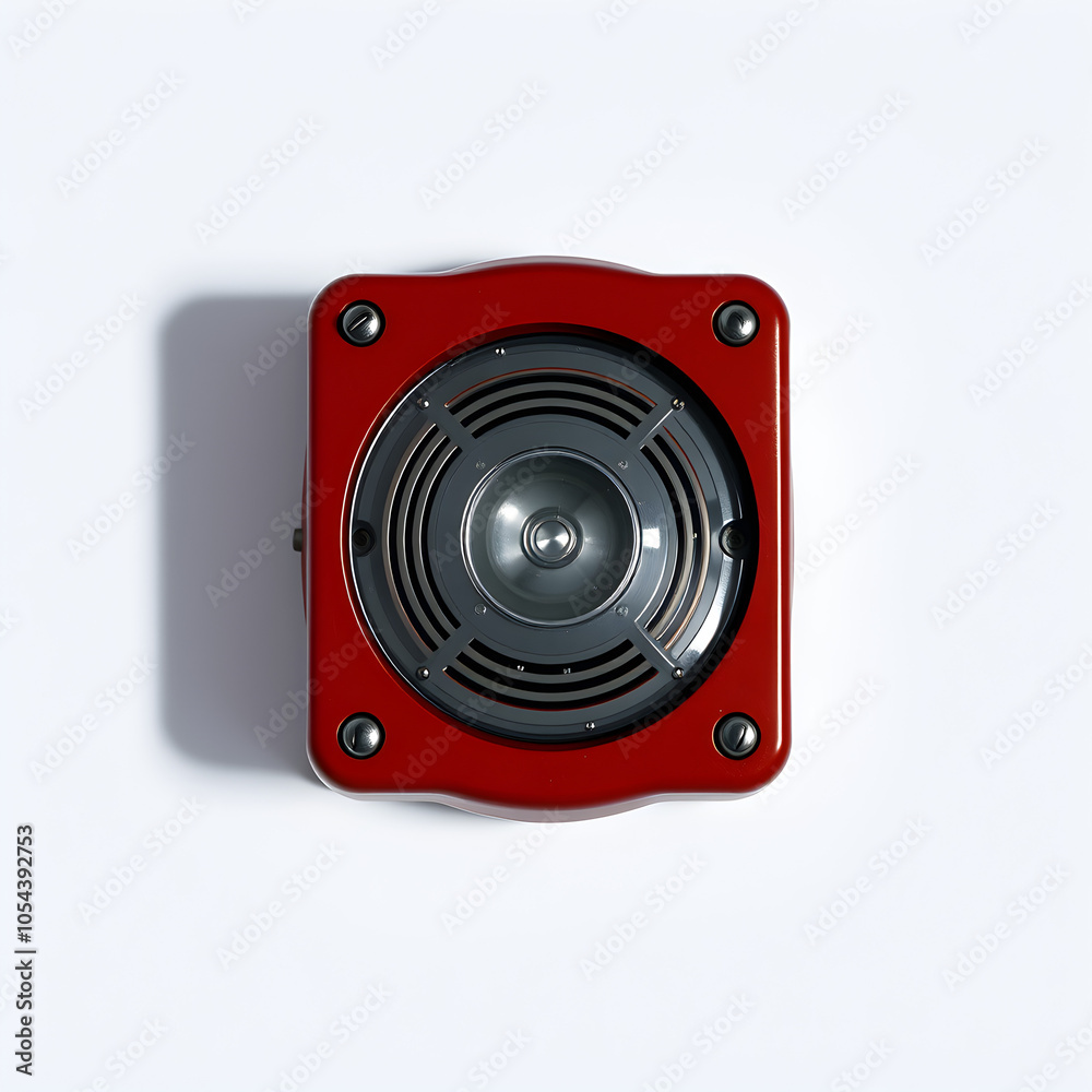 Fototapeta premium Fire Alarm on white background. Generative AI