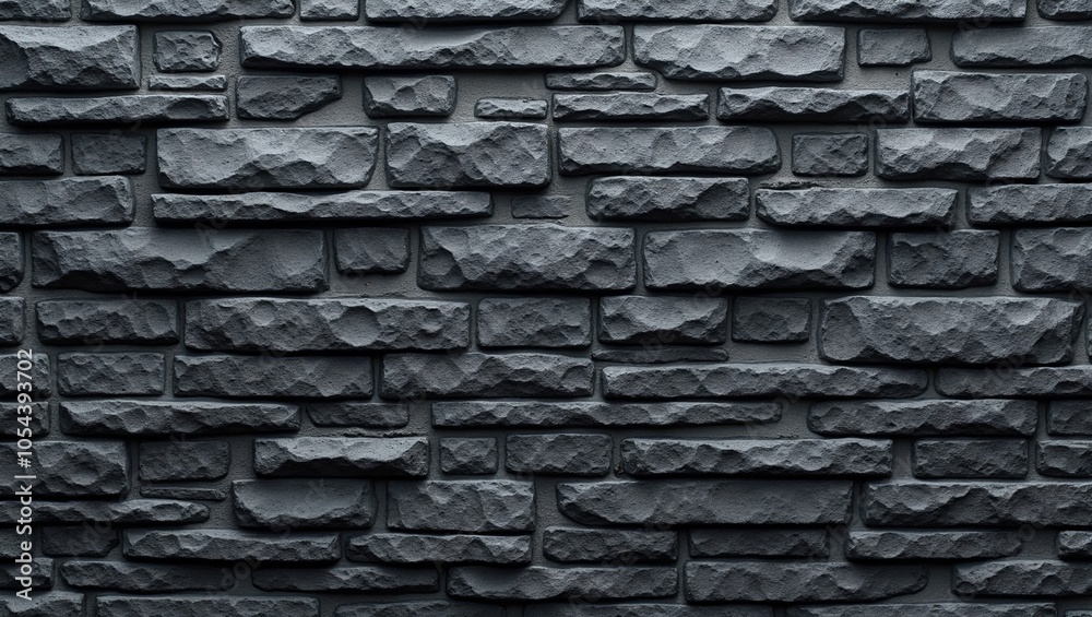 Modern faux stone wall with dark gray and black stacked stones textured for a rugged look Modern faux stone wall with dark gray and black stacked stones textured for a rugged look