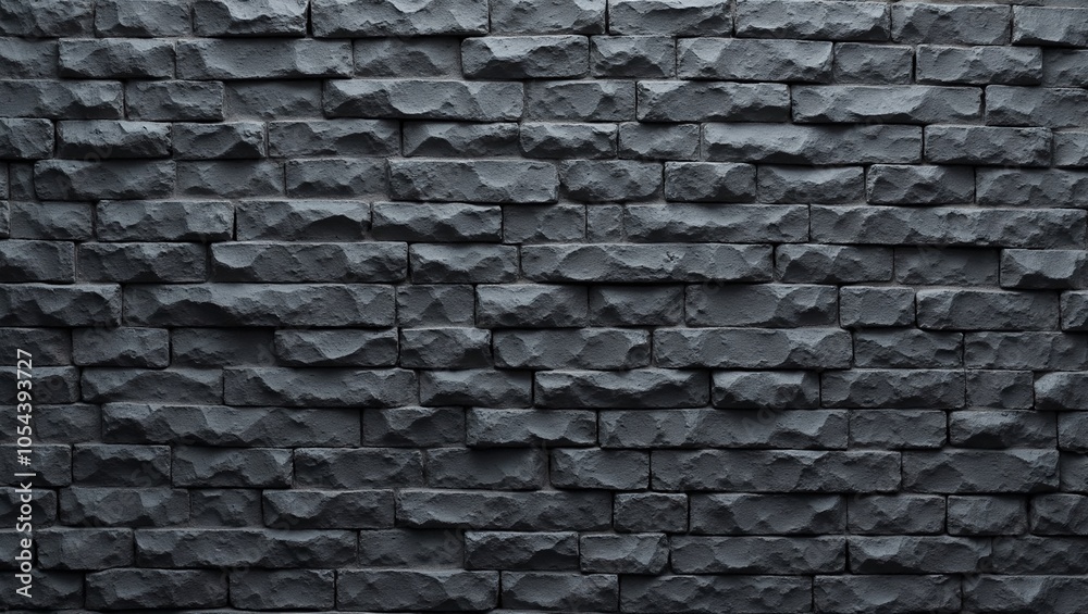 Modern faux stone wall with dark gray and black stacked stones textured for a rugged look Modern faux stone wall with dark gray and black stacked stones textured for a rugged look