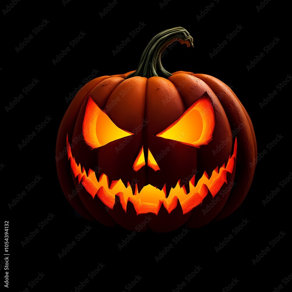 Fototapeta premium real jack o lantern for isolated on black background