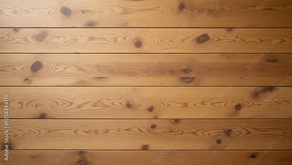 Naklejka premium Rustic oak wooden floor with visible grain knots and warm brown tones