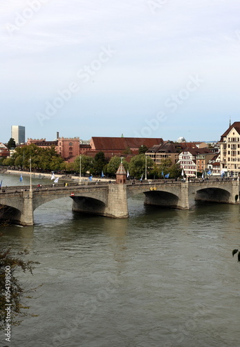 Blick auf die Mittlere Brücke in Basel photo