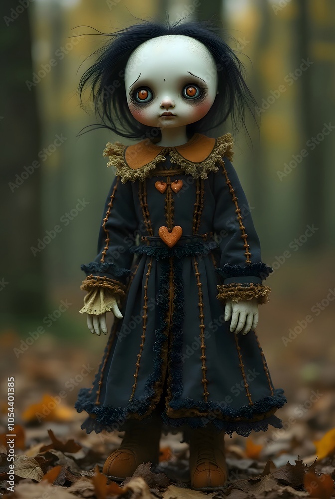colorful (full body) puppet, (cursed puppet), artistically expressed colorful (full body) puppet, (cursed puppet), artistically expressed