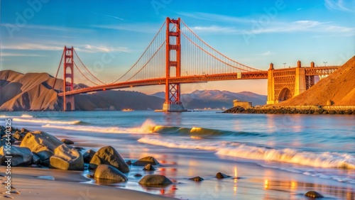 Golden Gate Bridge Sunset Landscape Seascape