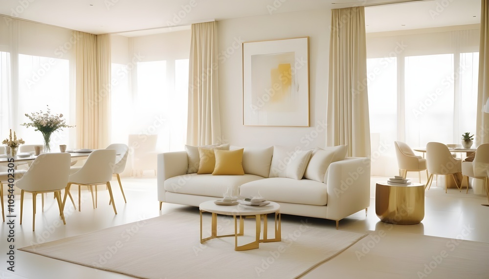 Fototapeta premium Photo interior modern design room 3d illustration