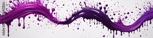 Abstract purple and black paint splash – modern artistic background
