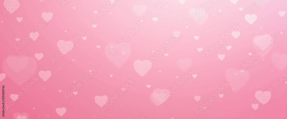 romantic background with hearts, symbol of love, abstract background of blurred hearts with place for text, banner, greeting card