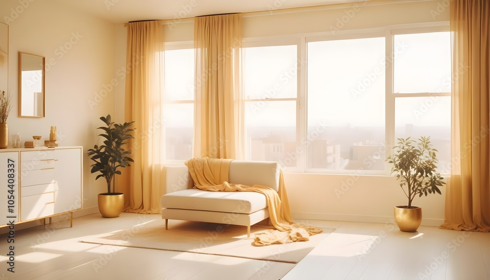 Fototapeta premium Photo interior modern design room 3d illustration