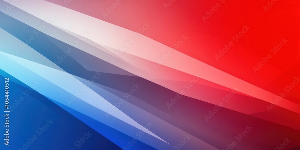 Fototapeta premium Abstract red and blue geometric background presentation design with diagonal lines Generative AI