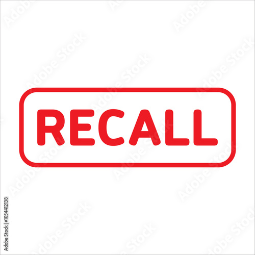 Stamp recall. Sign recall. Icon recall.