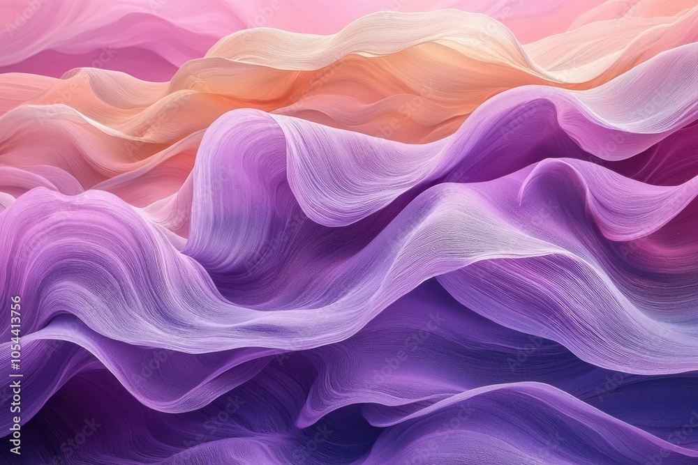 Abstract Wavy Pattern with Gradual Color Transitions from Pink to Purple Abstract Wavy Pattern with Gradual Color Transitions from Pink to Purple