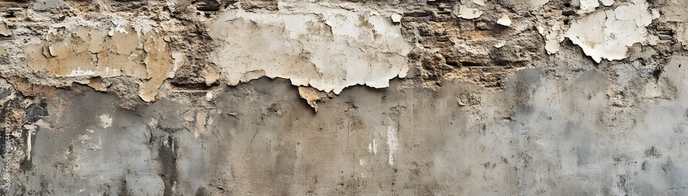 Obraz premium Weathered Concrete Wall with Peeling Paint