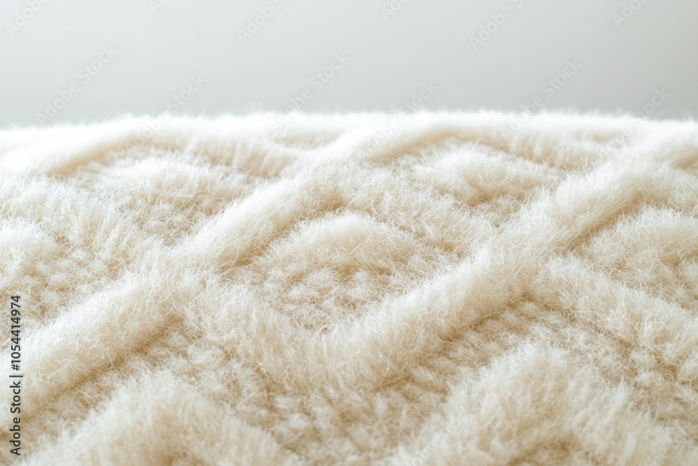 Fuzzy pillow showcases rhythmic, symmetrical patterns within gentle fibers.