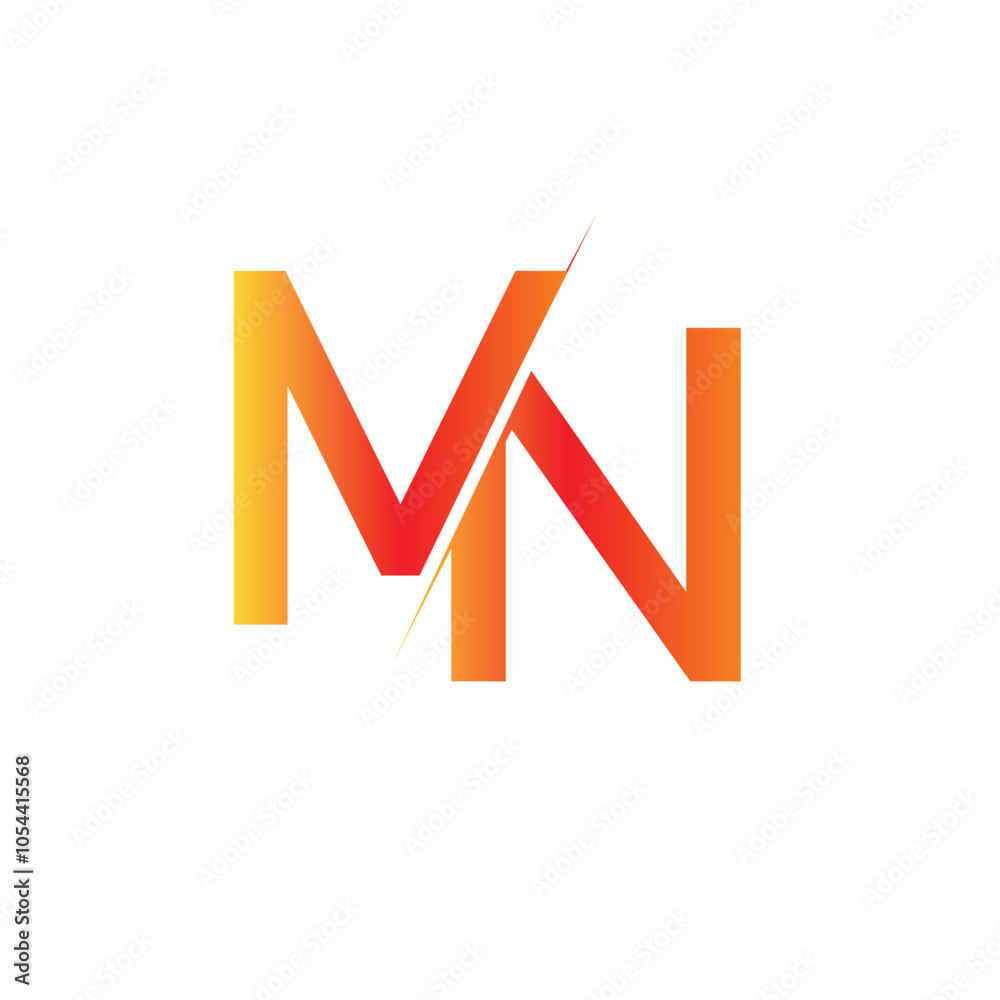 MN or NM Minimal Logo Design Vector Art Illustration MN or NM Minimal Logo Design Vector Art Illustration
