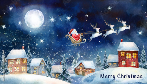 christmas night scene