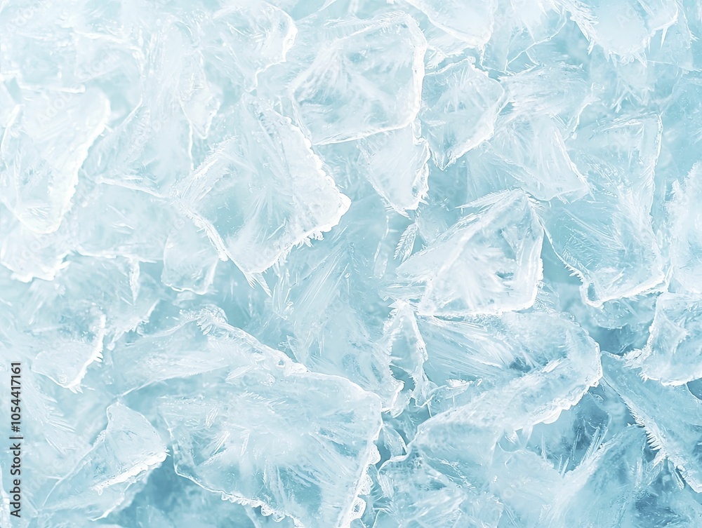 Obraz premium Slick ice possesses orderly, repetitive designs with natural flow. Top-down perspective accentuates fiber arrangements.