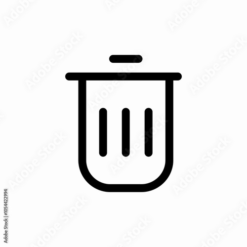 delete trash bit icon sign vector