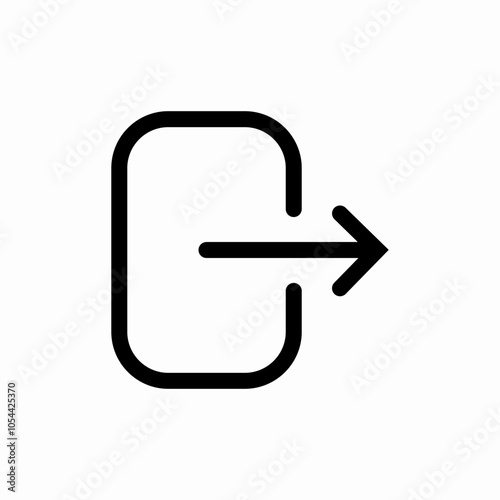sign out icon sign vector