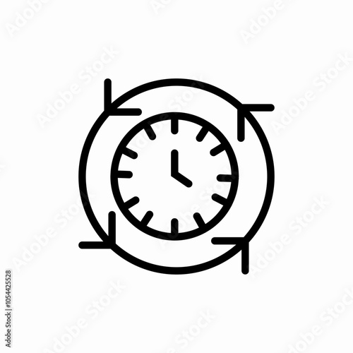 time cycle icon sign vector