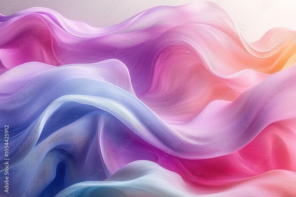 Fototapeta premium Abstract Swirling Pattern in Pink, Purple, and Blue Hues