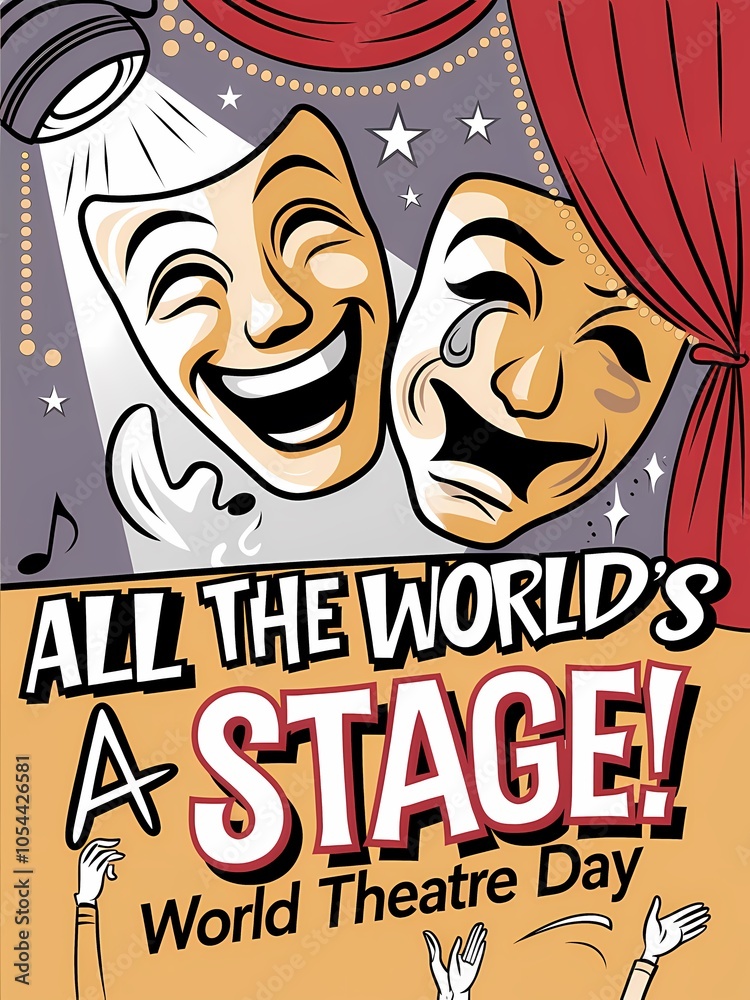 Obraz premium All the World's a Stage! World Theatre Day