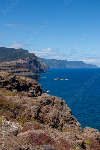 Landscape at Vulcao Penha de Aquia, Madeira, Portugal photo