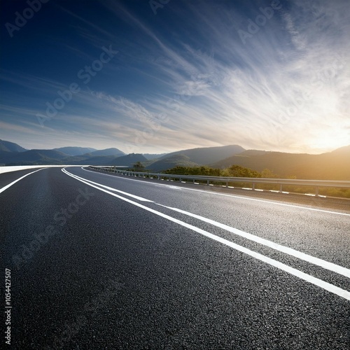 asphalt highway with road markings background