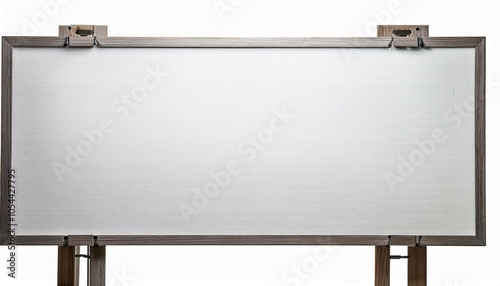 blank white board isolated on white photo