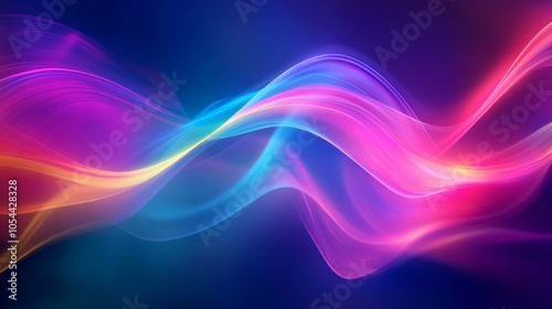 Abstract colorful wave pattern, vibrant light background. Digital art and creativity concept