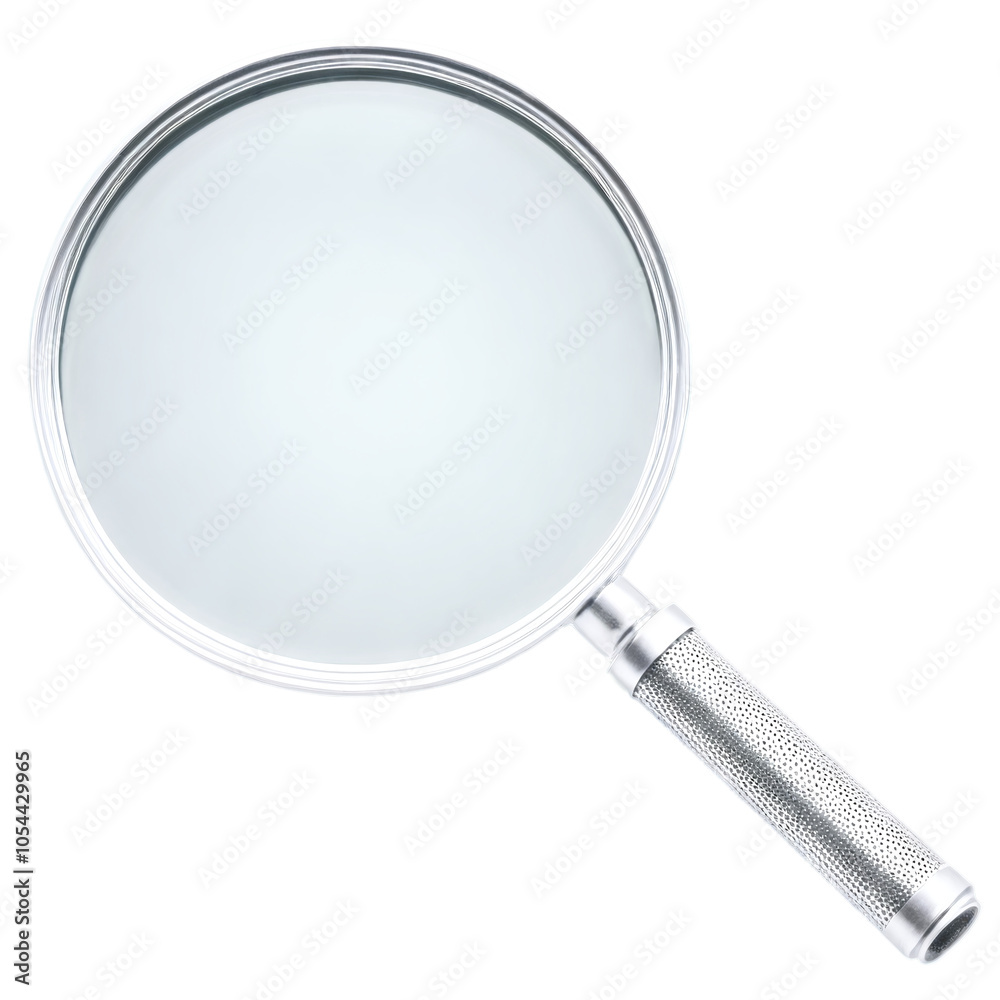 magnifying glass isolated on transparent background