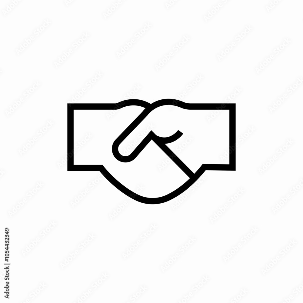 deal handshake icon sign vector deal handshake icon sign vector