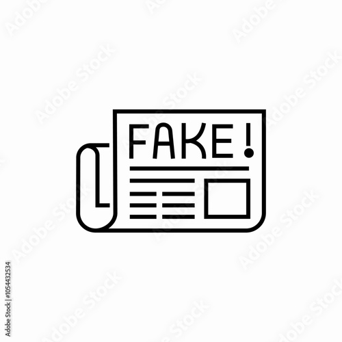 fake news icon sign vector