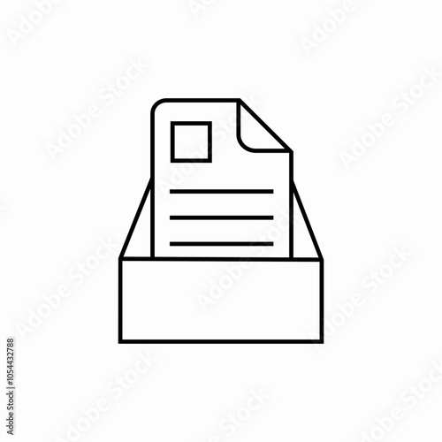 file in box icon sign vector