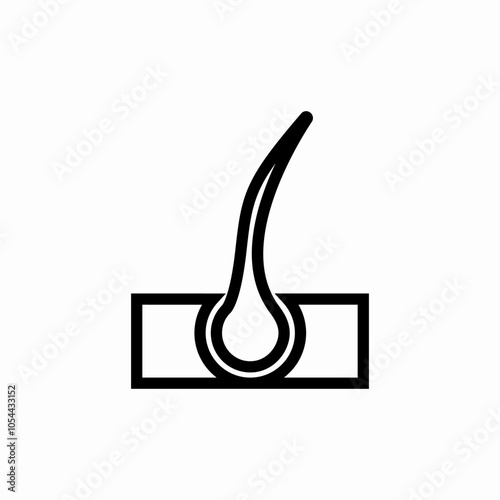 hair root icon sign vector