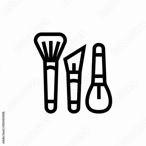 makeup brushes icon sign vector