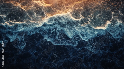 Dark ocean wave texture