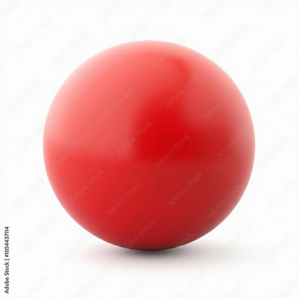 floated round red ball isolate on white background, close up floated round red ball isolate on white background, close up