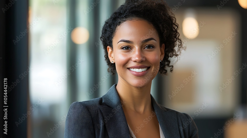 A smiling businesswomana??s portrait radiating confidence and professionalism. A smiling businesswomana??s portrait radiating confidence and professionalism.