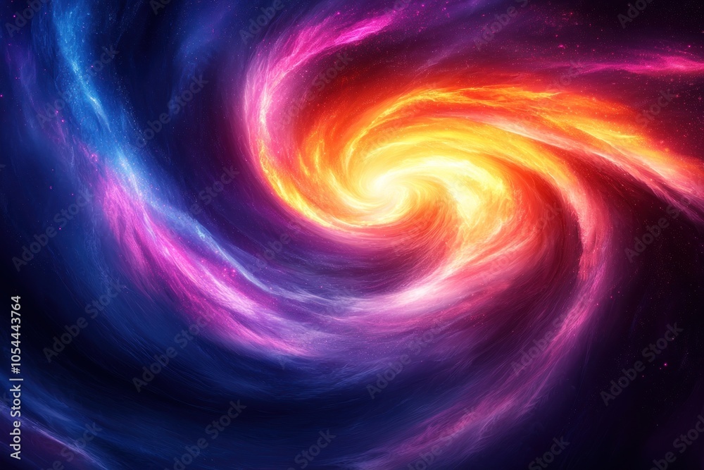A Cosmic Spiral of Vibrant Colors and Starry Dust A Cosmic Spiral of Vibrant Colors and Starry Dust