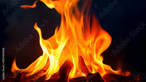 Fire Frenzy: Realistic 3D Animation of Fire Burning with Smoke and Sparks